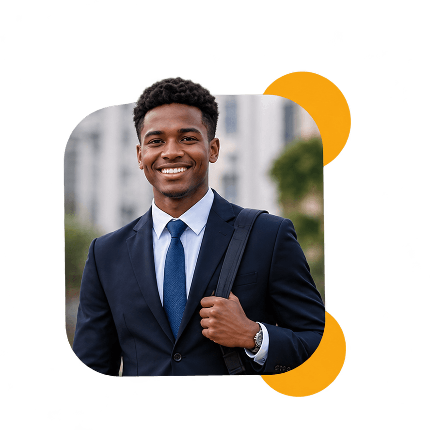 Jeune professionnel souriant